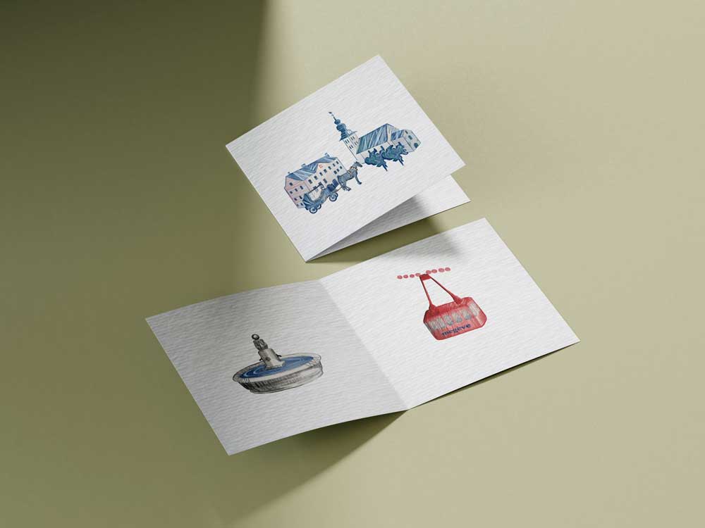 plaquette-brochure-carte-serigraphie-flocage-flyer Marianne Favier a réalisé des illustrations originales, Megève (Haute Savoie).